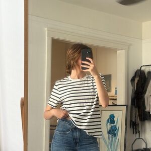 Navy & White Stripe Tee